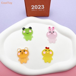 Cooltoy ตุ๊กตาฟิกเกอร์ รูปการ์ตูนกระต่าย หมี กบ เรืองแสง ขนาดเล็ก DIY สําหรับตกแต่งบ้านตุ๊กตา 2 ชิ้น