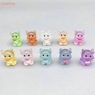 Cooltoy เครื่องประดับเรซิ่น รูปการ์ตูนมังกรเรืองแสง ขนาดเล็ก สําหรับตกแต่งรถยนต์ 2 ชิ้น