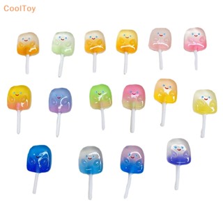 Cooltoy พวงกุญแจเรซิ่น รูปอมยิ้ม เรืองแสง ขนาดเล็ก DIY 5 ชิ้น