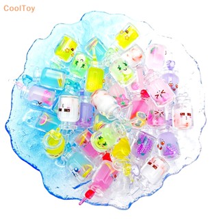 Cooltoy เครื่องประดับ ต่างหูเรซิ่น รูปถ้วยน้ําผลไม้จําลอง เรืองแสง DIY 5 ชิ้น