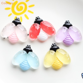 Cooltoy จี้พวงกุญแจเรซิ่น รูปการ์ตูนผึ้ง เรืองแสง ขนาดมินิ DIY สําหรับตกแต่งโทรศัพท์มือถือ 3 ชิ้น