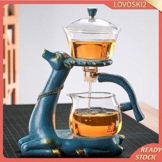 [Lovoski2] กาน้ําชาแก้ว พร้อมฐานรอง สีฟ้าใส สําหรับตกแต่ง