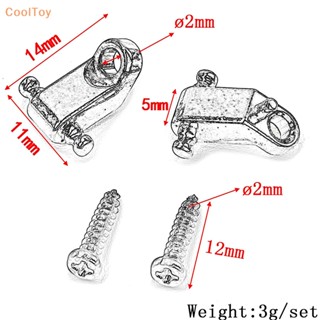Cooltoy อะไหล่รีเทนเนอร์สายกีตาร์ พร้อมสกรู สีเงิน สีดํา สีทอง สําหรับกีตาร์ไฟฟ้า 2 ชิ้น