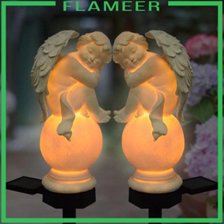 [Flameer] โคมไฟ LED พลังงานแสงอาทิตย์ กันน้ํา สําหรับตกแต่งสวนกลางแจ้ง