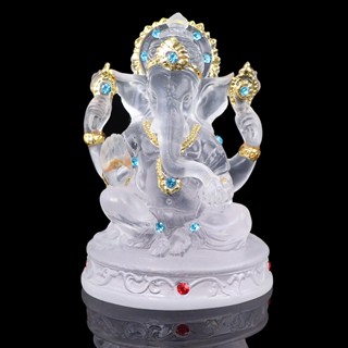 [ceight] ฟิกเกอร์เรซิ่นใส รูปปั้นช้างเทพเจ้า Ganesh Hindu สําหรับตกแต่งบ้าน