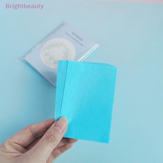 Brightbeauty แผ่นกระดาษซับมัน ทําความสะอาดผิวหน้า แบบพกพา 50 ชิ้น