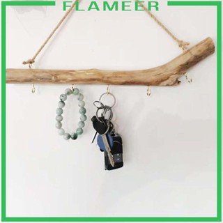 [Flameer] ตะขอไม้ แบบติดผนัง สไตล์เรโทร พร้อมเชือกเกลียว