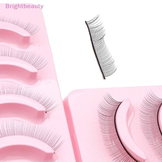 Brightbeauty ขนตาปลอม แฮนด์เมด สําหรับผู้เริ่มต้น 5 คู่ ต่อชุด