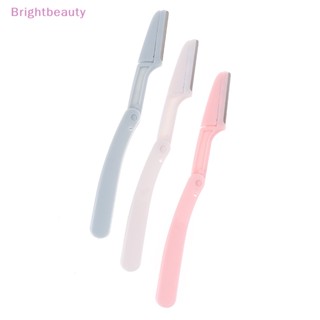 Brightbeauty ใบมีดโกนหนวด กําจัดขนคิ้ว เพื่อความปลอดภัย สําหรับผู้หญิง 1 ชิ้น