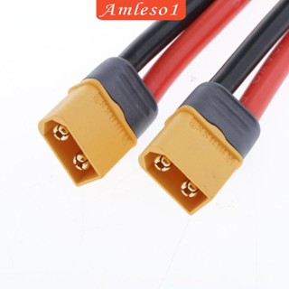 [Amleso1] สายเคเบิลต่อขยายแบตเตอรี่ 10AWG XT60 ปลั๊กตัวผู้ ตัวเมีย สําหรับรถบังคับ 2 แพ็ค