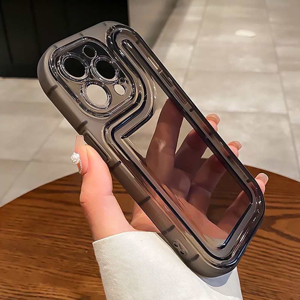 เคสโทรศัพท์มือถือ ซิลิโคนนิ่ม ใส กันกระแทก เรียบง่าย หรูหรา for iPhone 16 15 11 12 13 14 Pro MAX 7 8 Plus XR X XS MAX