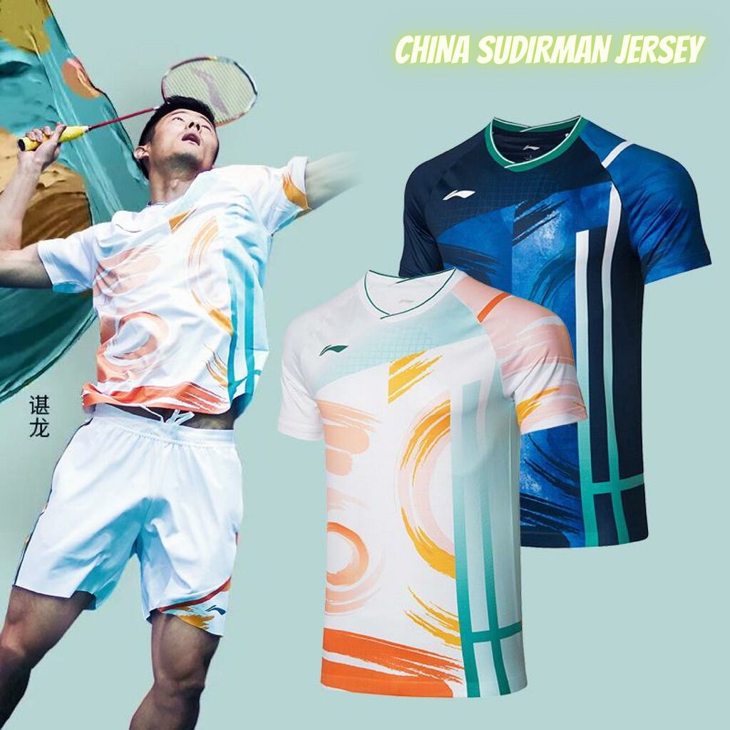 พร้อมส่ง เสื้อกีฬาแบดมินตัน ลาย Sudirman Cup Chen Long Lining