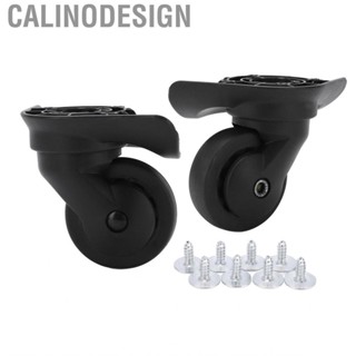 Calinodesign 1 Pair Luggage Casters Mute Wheels Repalcement for Suitcase Black Outdoor Travel