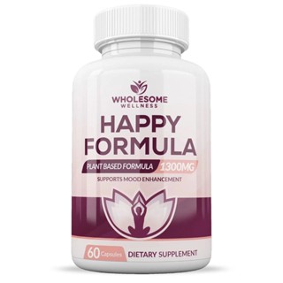 Wholesome Wellness Happy Pills – Mood &amp; Stress Support (60 Capsules)