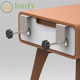 Lonfy จิ๊กฮาร์ดแวร์ตู้ 2 ชิ้น, แคลมป์ติดตั้งลิ้นชักด้านหน้า, แคลมป์ C สากล สําหรับงานไม้ ตู้ติดตั้ง แคลมป์ช่างไม้ ในครัวเรือน