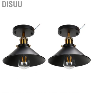 Disuu E27 Ceiling Light Industrial Black Wrought Iron Lamp For Farm Kitchen HG