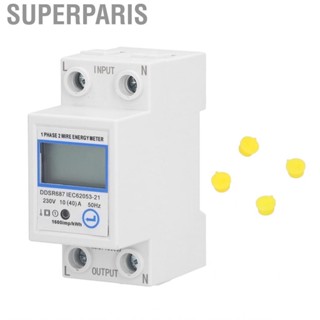 Superparis Electrical Meter Sockets Single Phase Energy Electric 1 2 Wire Multifunction for Measure Consumption