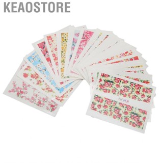 Keaostore 24 Sheet Nail Art  DIY Flower Pattern Water Transfer Decals SPM