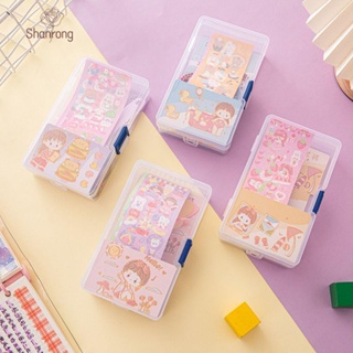 Shanrong ของเล่น diy Goo Card Set พวงกุญแจสร้างสรรค์ พวงกุญแจเด็กผู้หญิง ของเล่น เครื่องมือบัญชีมือ แหนบ ชุดสติกเกอร์ Guka