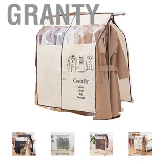 Granty Clothes Dust Cover Nonwoven Prevention  Transparent Window Design Hanging Garment Protectors