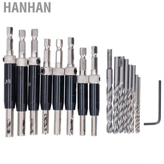 Hanhan 17pcs Hinge Drills Set Self Centering Door Drill Bit Kit With Hex Wrench