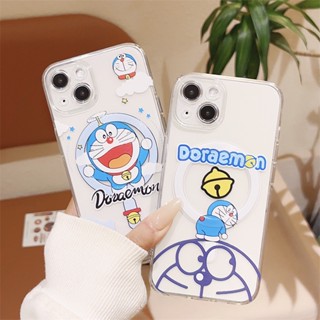 เคสโทรศัพท์มือถือ ลายการ์ตูนโดราเอมอนน่ารัก มีแม่เหล็ก สําหรับ Iphone Apple 14plus 11 13ProMax 12pro