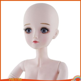 [PrettyiaTH] Bjd โมเดลตุ๊กตา 1/ หัวตุ๊กตา พร้อมตา 4D DIY อุปกรณ์เสริม สําหรับเด็กผู้หญิง