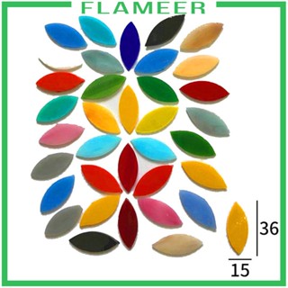 [Flameer] กระเบื้องโมเสค ลายดอกไม้ ใบไม้ คละสี สําหรับตกแต่งกระจก 100 ชิ้น