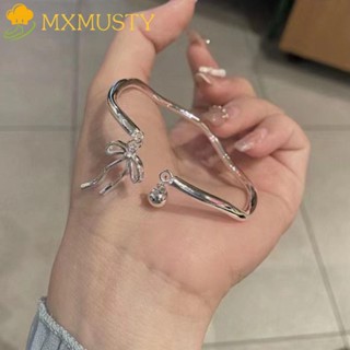 Mxmusty สร้อยข้อมือเงิน กําไลข้อมือ อัลลอย รูปดอกบัว นําโชค น่ารัก ของขวัญวันเกิด แฟชั่นสําหรับผู้หญิง