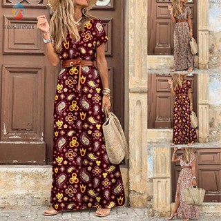 【TRSBX】Dress Summer Sundress Belt Womens 1 Set Beach Boho Comfortable Fashion