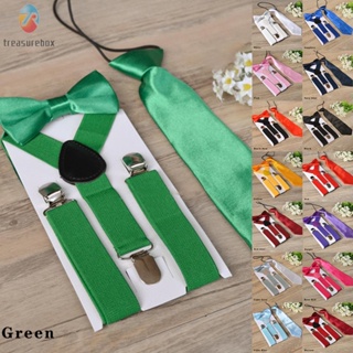 【TRSBX】Kids Bow Tie and Suspender Sets Perfect for Any Formal or Casual Event!