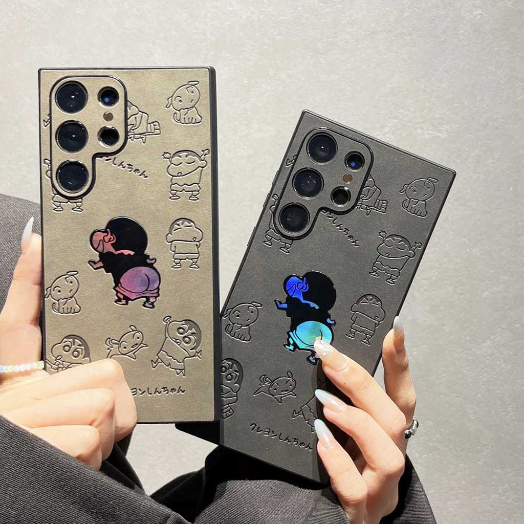 Haechan สไตล์เดียวกัน!เคสโทรศัพท์มือถือแบบแข็ง ลายการ์ตูนชินจัง อวกาศ แฟชั่น สําหรับ Samsung Galaxy S21 s22 S23 S24 Ultra Plus S21+ s22+ S23+ S24+FTD