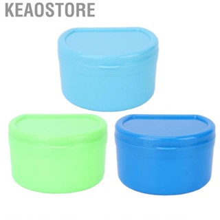 Keaostore Portable Dental Retainer Box False  Storage With  Net Container F