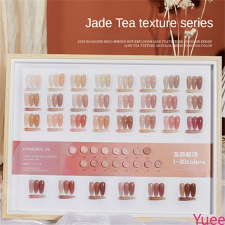 ชุดเจลทาเล็บ Charzieg/ Tea Texture 30 สีเป็นเจลลี่ยอดนิยมตัวใหม่ที่มีสีใสน้ำแข็งเปลือย yuee