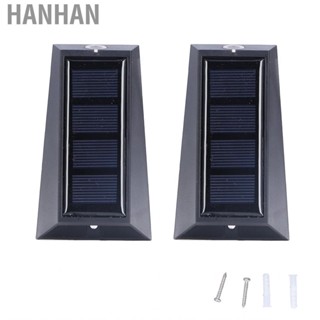 Hanhan Solar Fence Light Wall 2Pcs For Backyard Garden