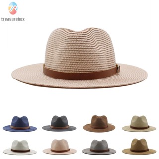 【TRSBX】Womens Mens Hat Casual Natural Soft Shaped Straw Summer Sun Protection