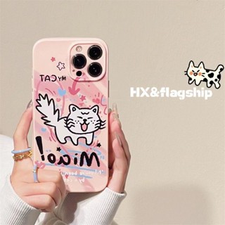 ใหม่ เคสโทรศัพท์มือถือแบบแข็ง ลายการ์ตูนแมวกราฟฟิตี้ สไตล์คู่รัก สําหรับ OPPO Reno9 Reno8 Reno7pro reno6 7z 5 R17 A53 A9 2020 4Z 5G F11 A31 A15 A3S A78 A77 Findx3pro