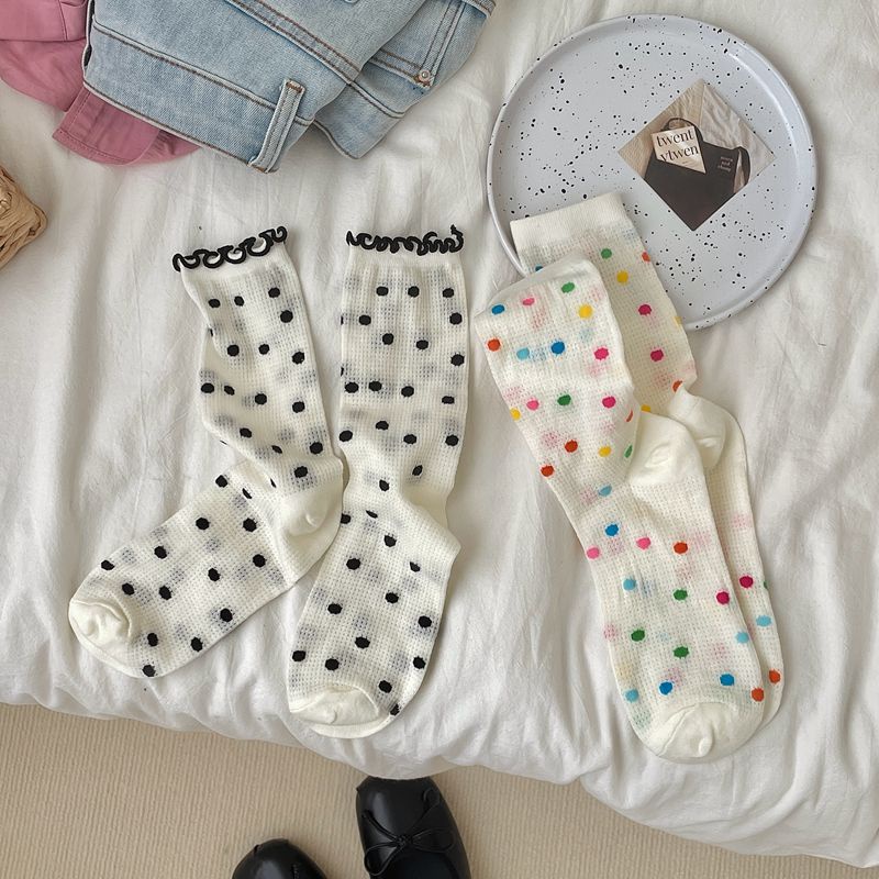 ถุงเท้าผู้หญิง jk จากญี่ปุ่น ถุงเท้านักเรียนแฟชั่น บางและระบายอากาศได้ดี