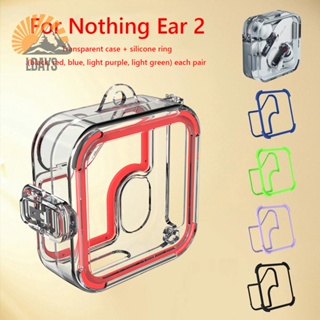 【LDS-th】ฝาครอบป้องกันหูฟัง พร้อมแหวนซิลิโคน 5 คู่ สําหรับ Nothing Ear 2