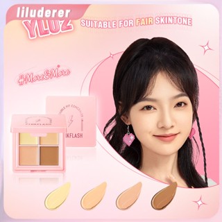 คอนซีลเลอร์ 4 สีน้ำหนักเบาปกปิด Acne Mark Lacrimal Groove และ Black Eye Socket Brighten Skin Face Foundation HO