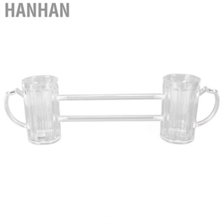 Hanhan Beer Mug Siamese  Drop Exquisite Ergonomics Handle Glass Stein US