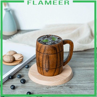 [Flameer] แก้วกาแฟไม้ พร้อมหูจับ ขนาด 400 มล. สําหรับตั้งแคมป์ ปาร์ตี้