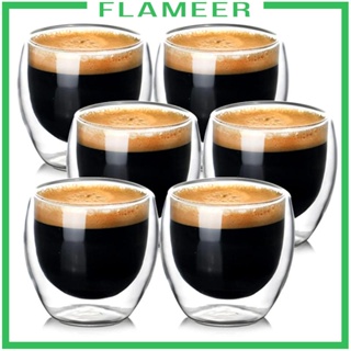 [Flameer] แก้วกาแฟสองชั้น มีฉนวนกันความร้อน สําหรับดื่มกาแฟ