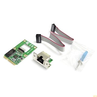 Moon อะแดปเตอร์การ์ดเครือข่ายอีเธอร์เน็ต Mini Pcie 2 5G 2 5GBase-T Mini Pcie 2500Mbps RJ45 LAN แบบเปลี่ยน