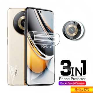 ฟิล์มไฮโดรเจลกันรอยหน้าจอ หน้า หลัง สําหรับ Realme 11 Pro+ 3in1 Realme11Pro+ Relme 11Pro 5G 2023