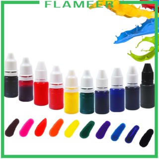 [Flameer] แสตมป์รีฟิล ขนาด 7 มล. สีสันสดใส 10 ชิ้น