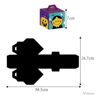 [Viocee] กล่องขนม กล่องขนม ลายฮาโลวีน สําหรับโรงเรียน ฮาโลวีน