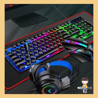 คีย์บอร์ดเล่นเกม และแผ่นรองเมาส์ พร้อมไฟแบ็คไลท์ LED 4 นิ้ว สําหรับเล่นเกม Pc