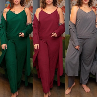 【TRSBX】WomensPajama Set Lingerie Neck Pajama Plus Size Regular Set Camisole