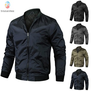 【TRSBX】Coats Jacket Jackets Male Men Military Outwear Polyester Autumn Spring